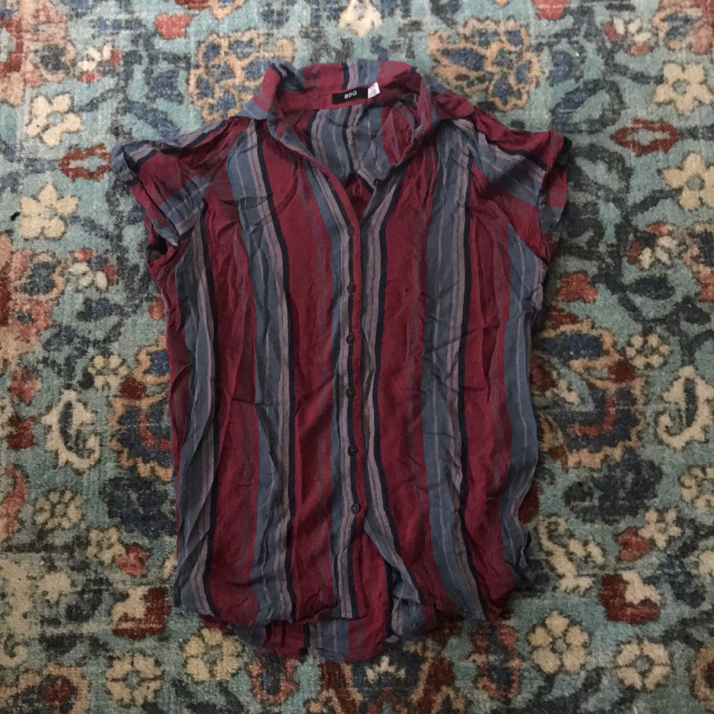 Vintage style striped button up